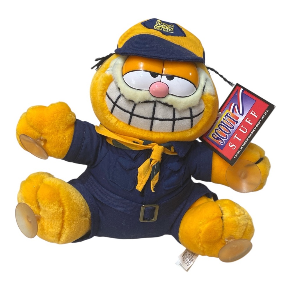 Garfield Doll Cub Scout Boy Scouts of America Plush vintage 1978 Paws tabby cat